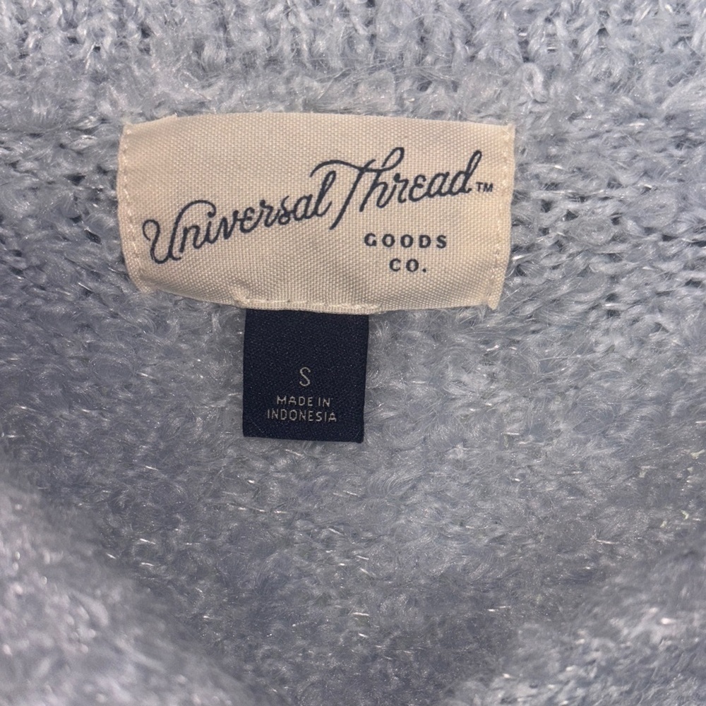 Universal Thread Sweater Light Blue Knit Collared Small - Picture 7 of 7
